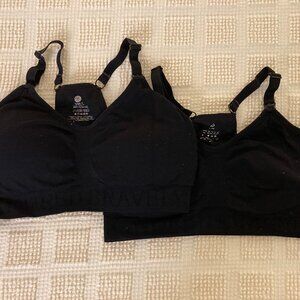 Bundle Kindred Bravely Nursing Pumping Sports Bras Black Medium